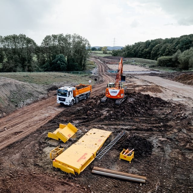 NWTH tipper fleet on site conducting muck away services