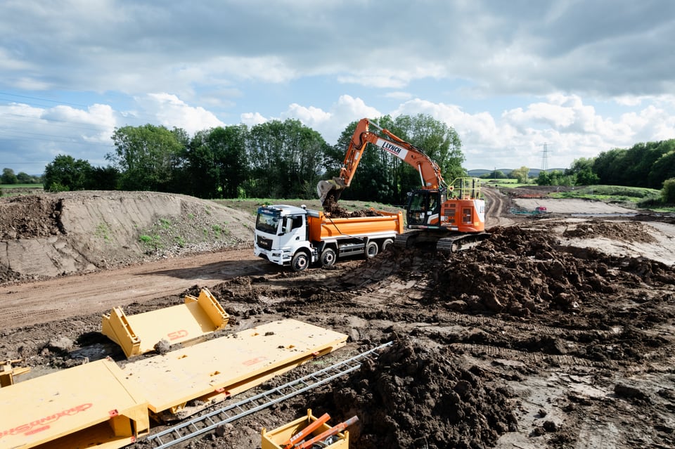 NWTH tipper carrying out muck away services
