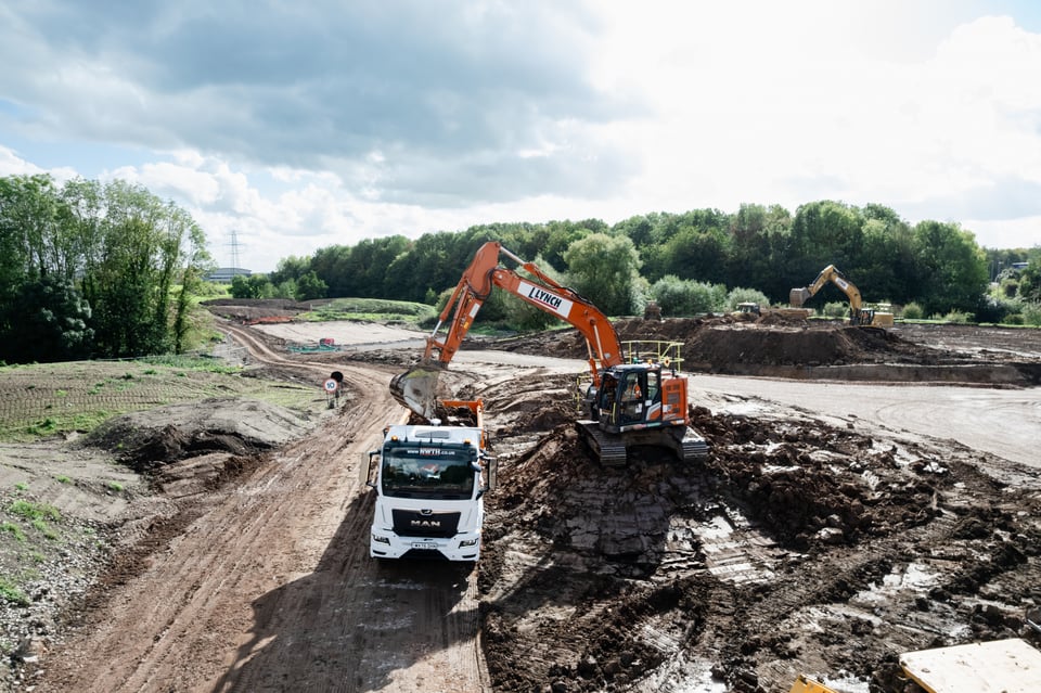 NWTH tipper carrying out muck away services
