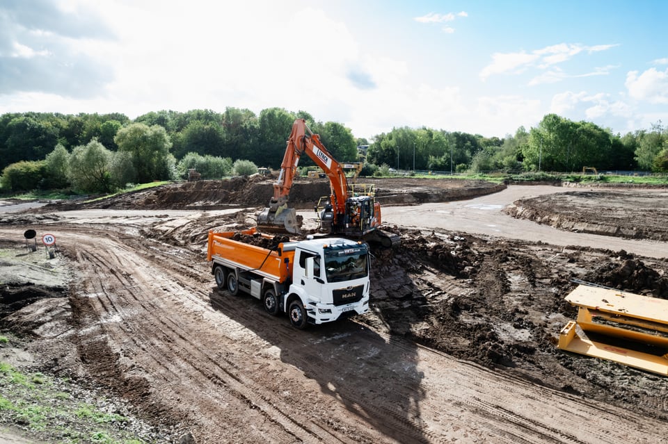 NWTH tipper carrying out muck away services