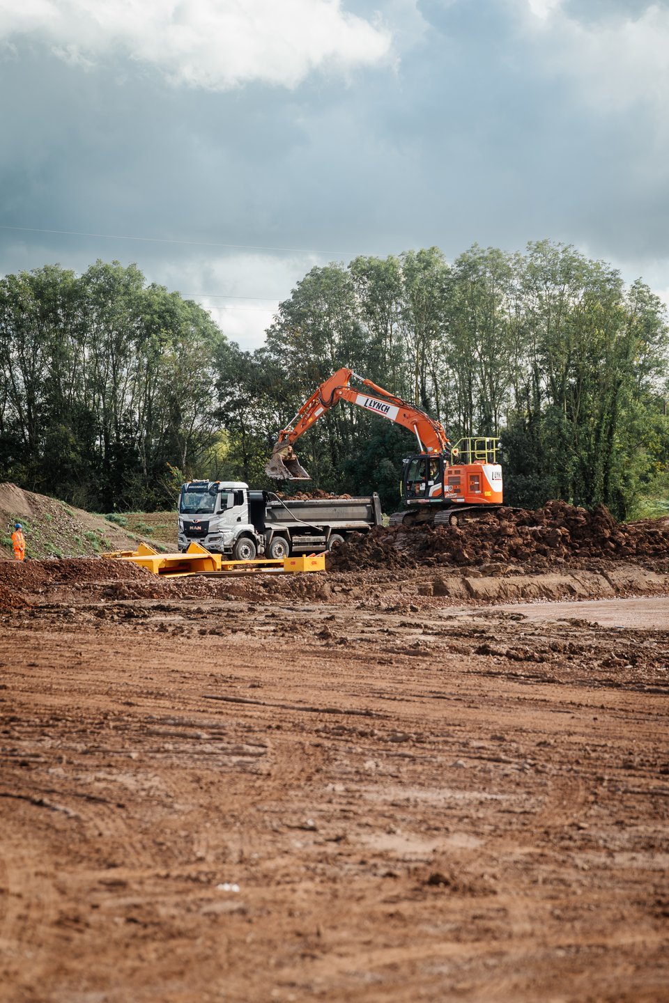 NWTH tipper fleet on site conducting muck away services