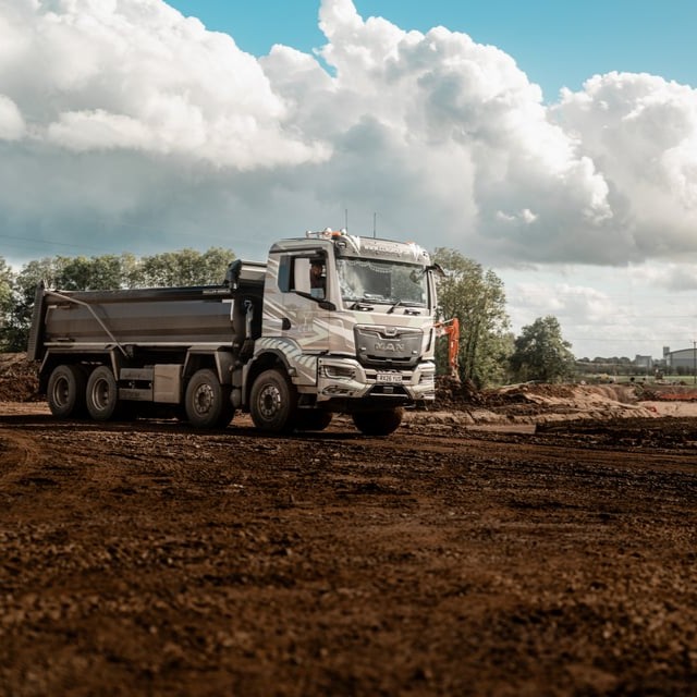 NWTH tipper fleet on site conducting muck away services