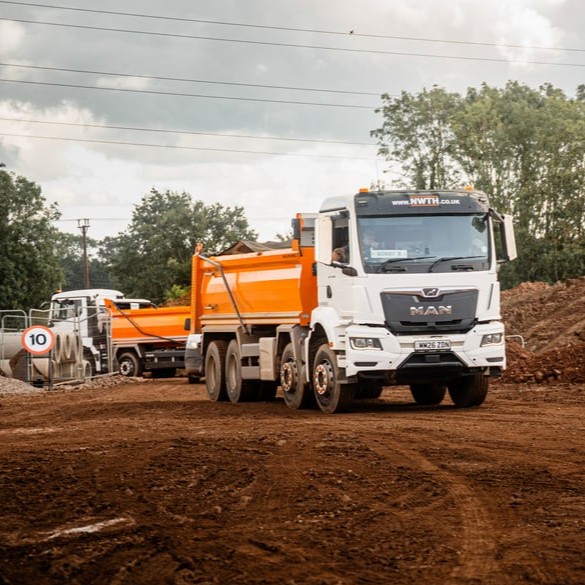 NWTH tipper fleet on site conducting muck away services