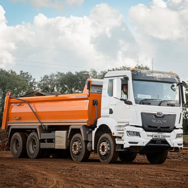 NWTH tipper fleet on site conducting muck away services