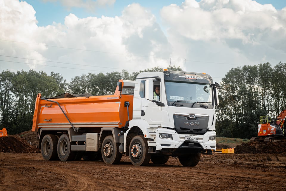 NWTH tipper truck on site for muck away services